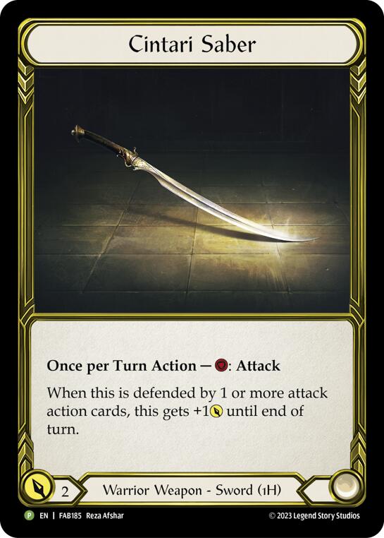 Cintari Saber [FAB185] (Promo)  Cold Foil | Chromatic Games
