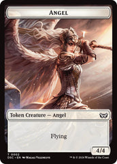 Angel // Glimmer Double-Sided Token [Duskmourn: House of Horror Commander Tokens] | Chromatic Games