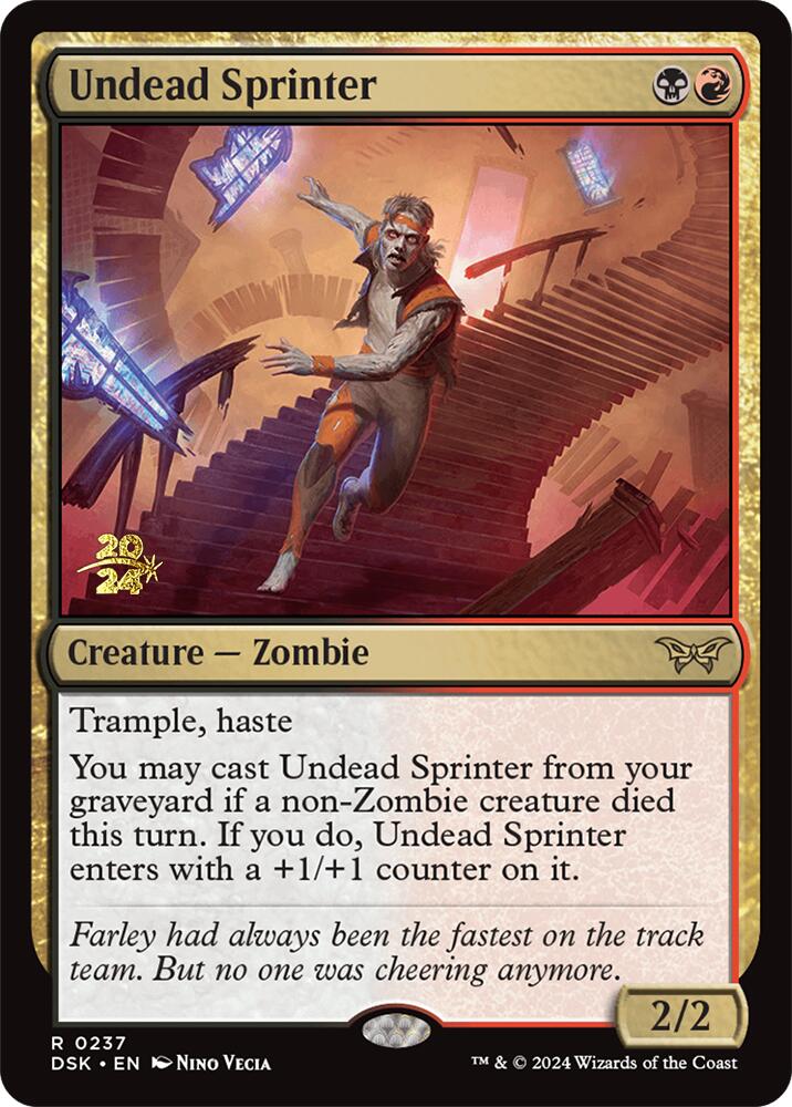 Undead Sprinter [Duskmourn: House of Horror Prerelease Promos] | Chromatic Games