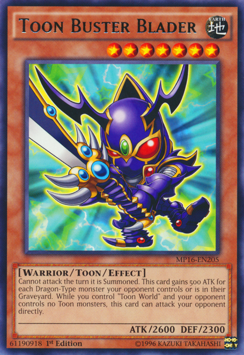 Toon Buster Blader [MP16-EN205] Rare | Chromatic Games