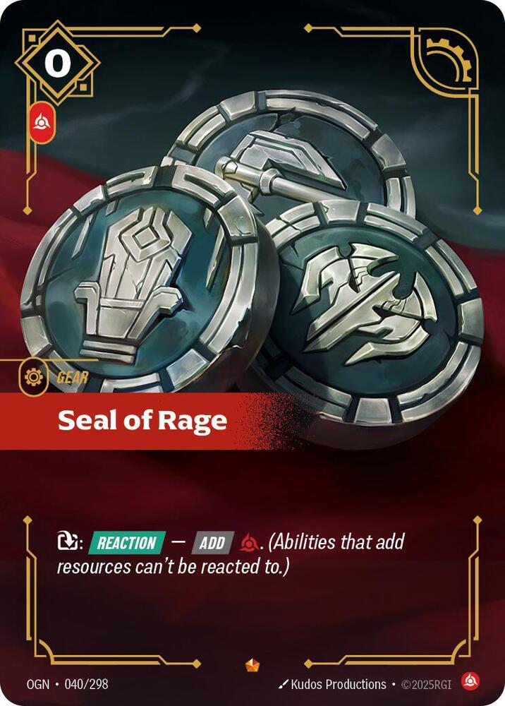 Seal of Rage 040/298 (Origins)  - Foil | Chromatic Games