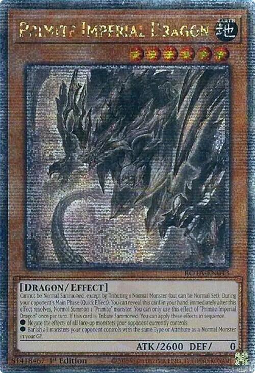 Primite Imperial Dragon (Quarter Century Secret Rare) [ROTA-EN013] Quarter Century Secret Rare | Chromatic Games