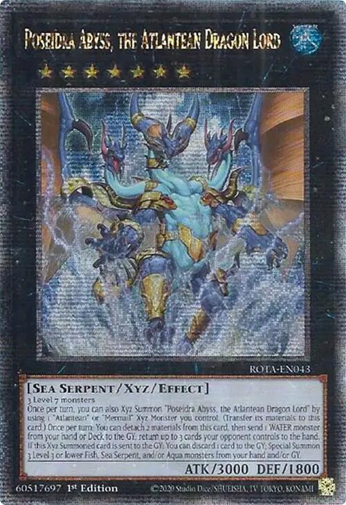 Poseidra Abyss, the Atlantean Dragon Lord (Quarter Century Secret Rare) [ROTA-EN043] Quarter Century Secret Rare | Chromatic Games