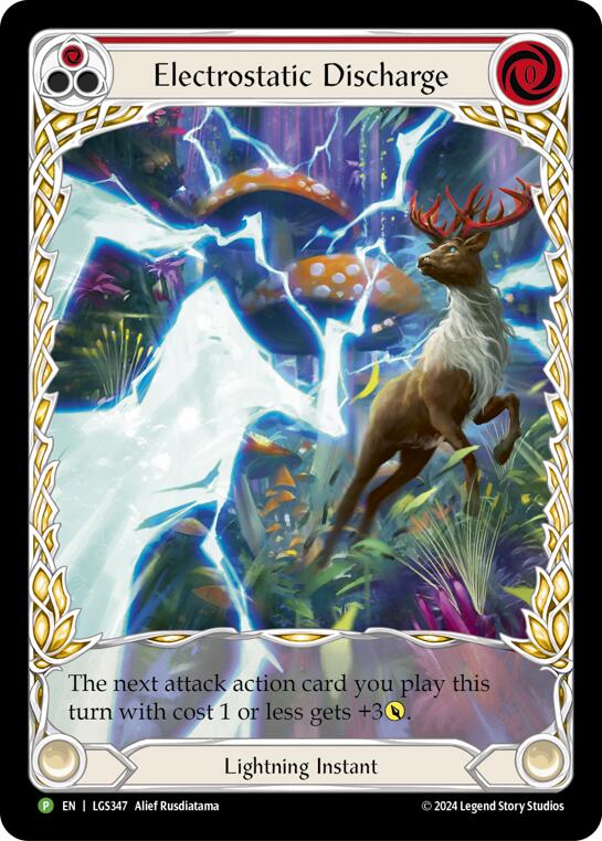 Electostatic Discharge (Red) (Extended Art) [LGS347] (Promo)  Rainbow Foil | Chromatic Games