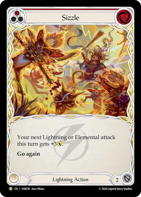 Sizzle (Red) [FAB274] (Promo)  Rainbow Foil | Chromatic Games