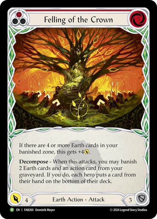 Felling of the Crown [FAB260] (Promo)  Cold Foil | Chromatic Games