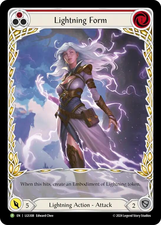 Lightning Form (Red) [LGS308] (Promo)  Rainbow Foil | Chromatic Games