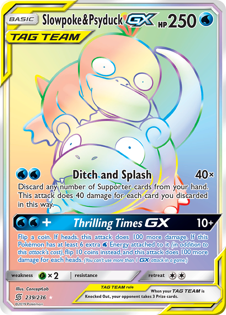 Slowpoke & Psyduck GX (239/236) [Sun & Moon: Unified Minds] | Chromatic Games