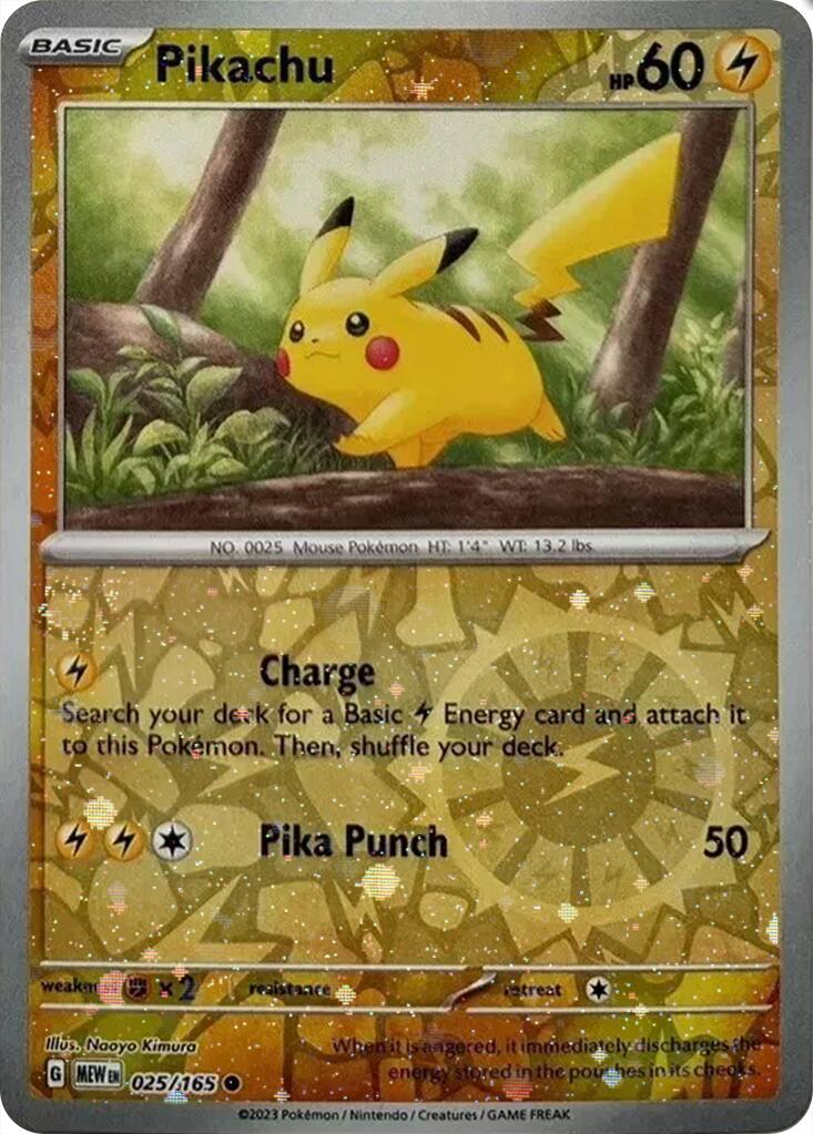 Pikachu (025/165) (Cosmos Holo) (Costco Exclusive) [Miscellaneous Cards] | Chromatic Games