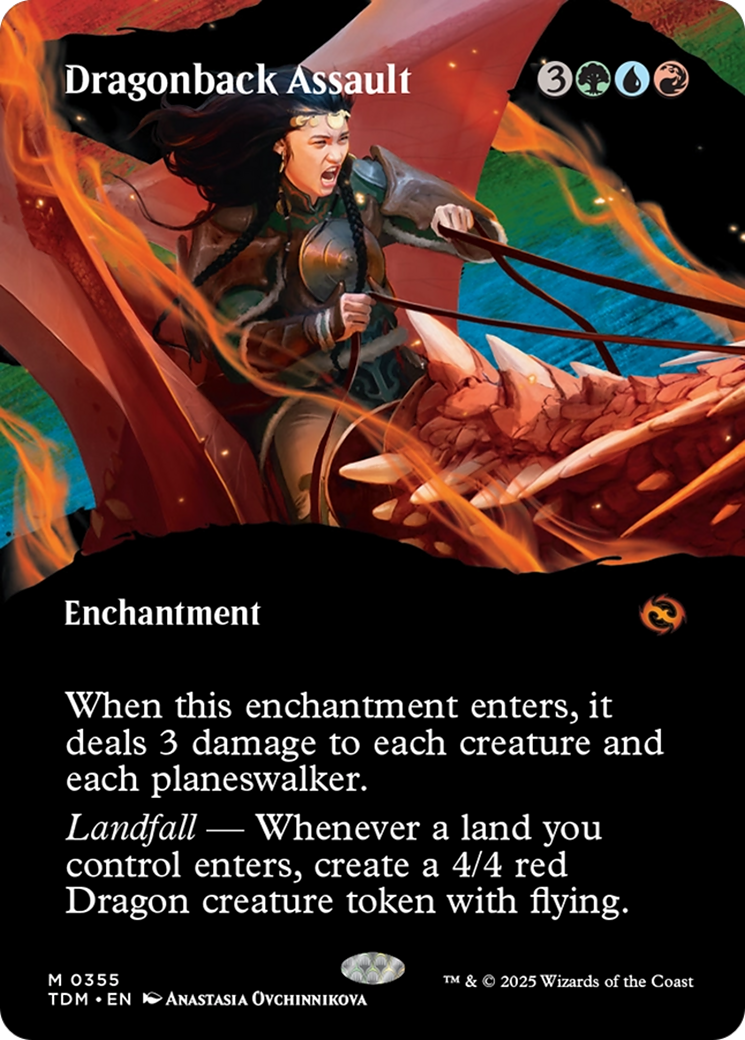 Dragonback Assault (Borderless) [Tarkir: Dragonstorm] | Chromatic Games