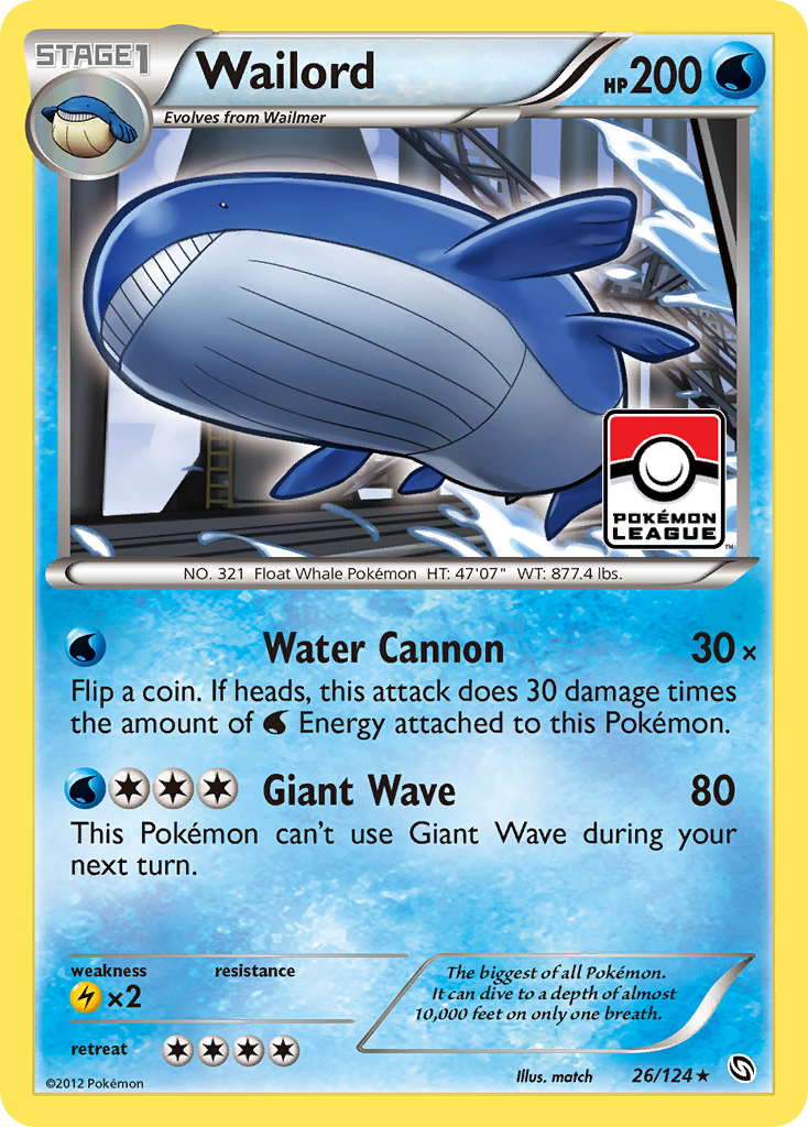 Wailord (26/124) [Black & White: Dragons Exalted] | Chromatic Games