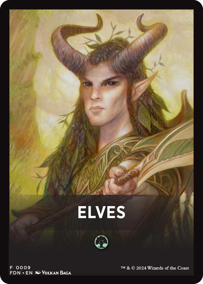 Elves Theme Card [Foundations Tokens] | Chromatic Games