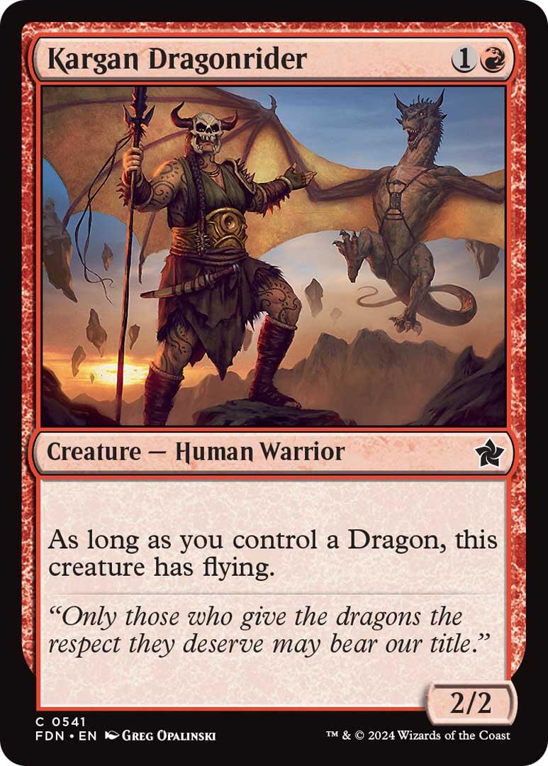 Kargan Dragonrider [Foundations] | Chromatic Games