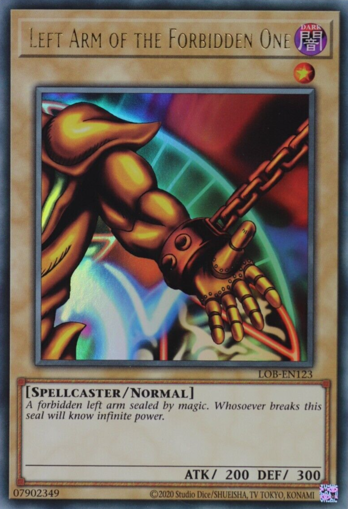 Left Arm of the Forbidden One (25th Anniversary) [LOB-EN123] Ultra Rare | Chromatic Games