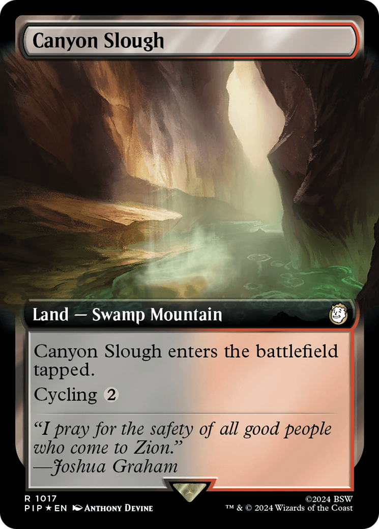 Canyon Slough (Extended Art) (Surge Foil) [Fallout] | Chromatic Games