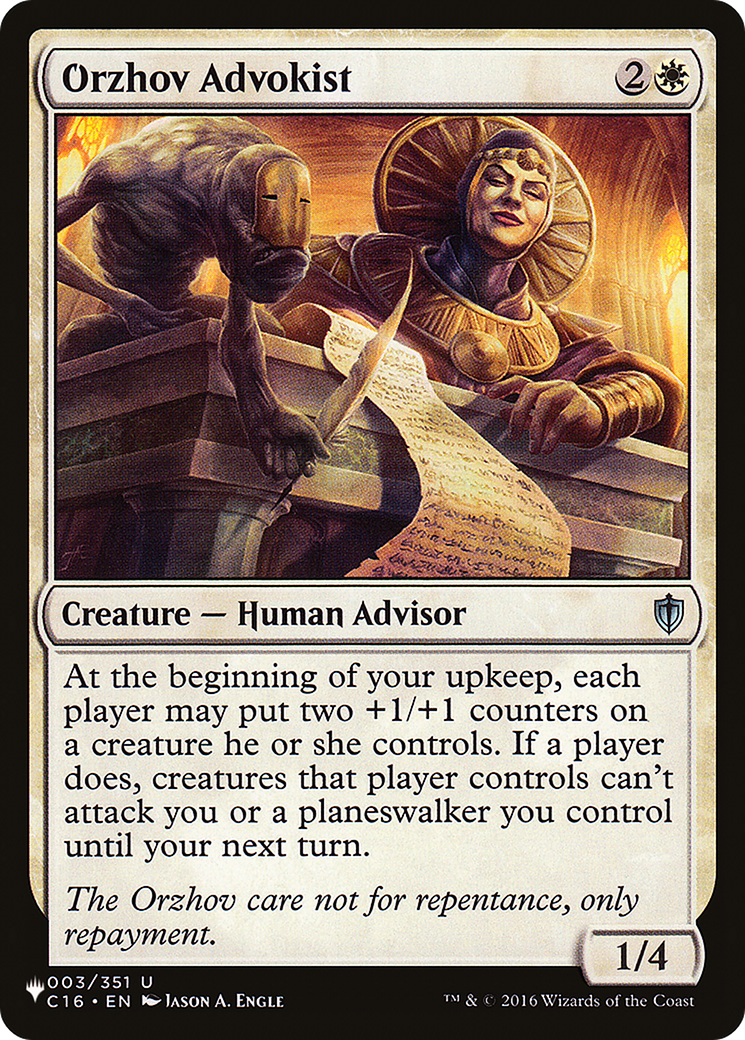 Orzhov Advokist [The List] | Chromatic Games