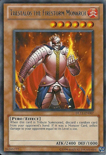 Thestalos the Firestorm Monarch (Blue) [DL12-EN007] Rare | Chromatic Games