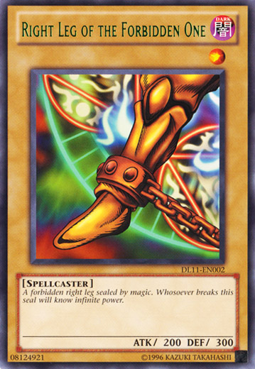 Right Leg of the Forbidden One (Green) [DL11-EN002] Rare | Chromatic Games