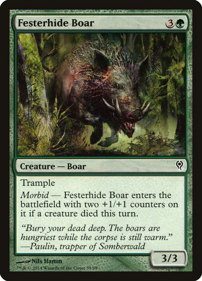 Festerhide Boar [Duel Decks: Jace vs. Vraska] | Chromatic Games