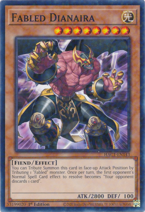 Fabled Dianaira (Duel Terminal) [HAC1-EN143] Common | Chromatic Games