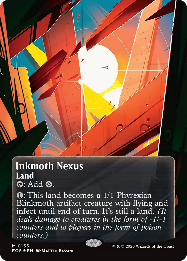 Inkmoth Nexus (0155) (Borderless) (Galaxy Foil) [Edge of Eternities: Stellar Sights] | Chromatic Games