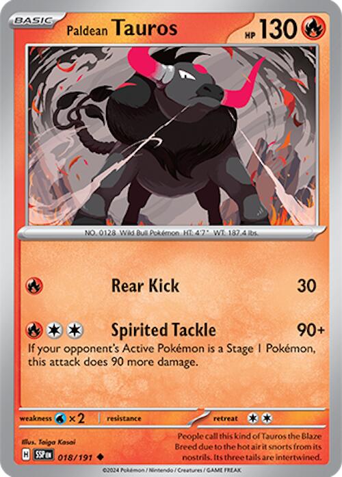 Paldean Tauros (018/191) [Scarlet & Violet: Surging Sparks] | Chromatic Games