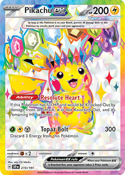 Pikachu ex (219/191) [Scarlet & Violet: Surging Sparks] | Chromatic Games