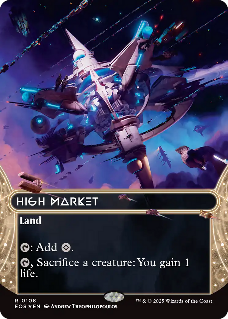 High Market (0108) (Borderless) (Galaxy Foil) [Edge of Eternities: Stellar Sights] | Chromatic Games