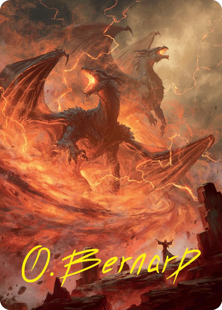 Rite of the Dragoncaller Art Card (38/54) (Gold-Stamped Signature) [Foundations Art Series] | Chromatic Games
