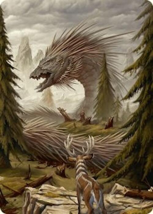 Quilled Greatwurm Art Card (44/54) [Foundations Art Series] | Chromatic Games