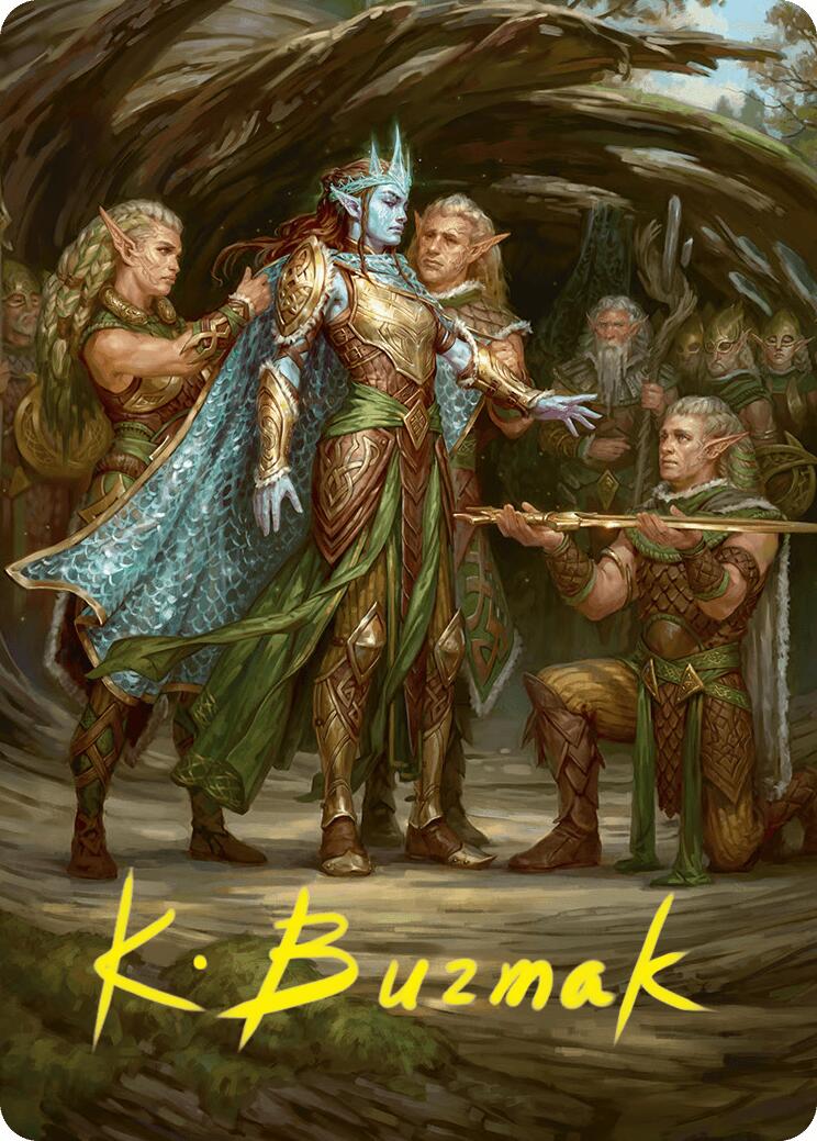 Lathril, Blade of the Elves Art Card (48/54) (Gold-Stamped Signature) [Foundations Art Series] | Chromatic Games