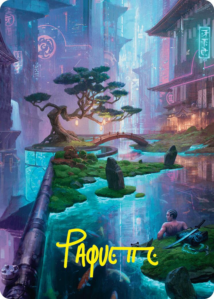 Island Art Card (22/54) (Gold-Stamped Signature) [Foundations Art Series] | Chromatic Games