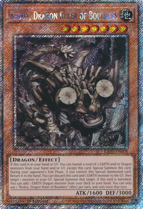 Redox, Dragon Ruler of Boulders (Platinum Secret Rare) [RA03-EN008] Platinum Secret Rare | Chromatic Games