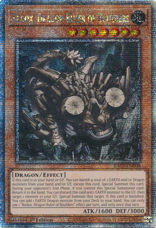 Redox, Dragon Ruler of Boulders (Quarter Century Secret Rare) [RA03-EN008] Quarter Century Secret Rare | Chromatic Games