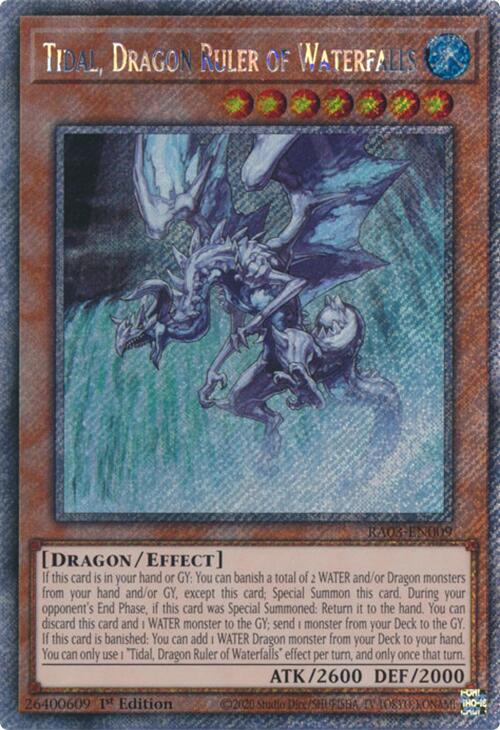 Tidal, Dragon Ruler of Waterfalls (Platinum Secret Rare) [RA03-EN009] Platinum Secret Rare | Chromatic Games