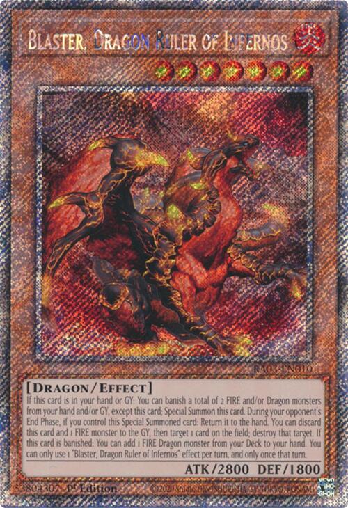 Blaster, Dragon Ruler of Infernos (Platinum Secret Rare) [RA03-EN010] Platinum Secret Rare | Chromatic Games