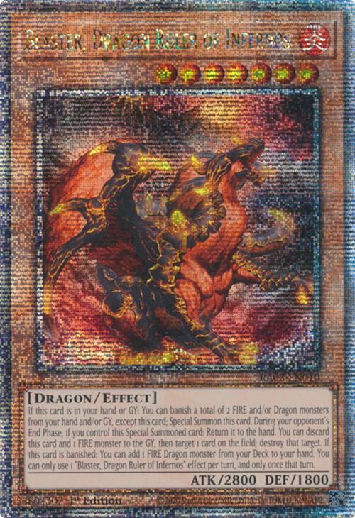 Blaster, Dragon Ruler of Infernos (Quarter Century Secret Rare) [RA03-EN010] Quarter Century Secret Rare | Chromatic Games