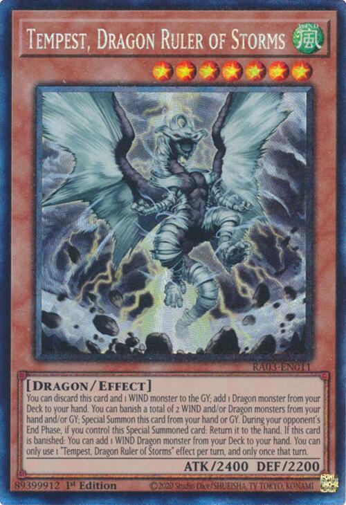 Tempest, Dragon Ruler of Storms (CR) [RA03-EN011] Prismatic Collector's Rare | Chromatic Games