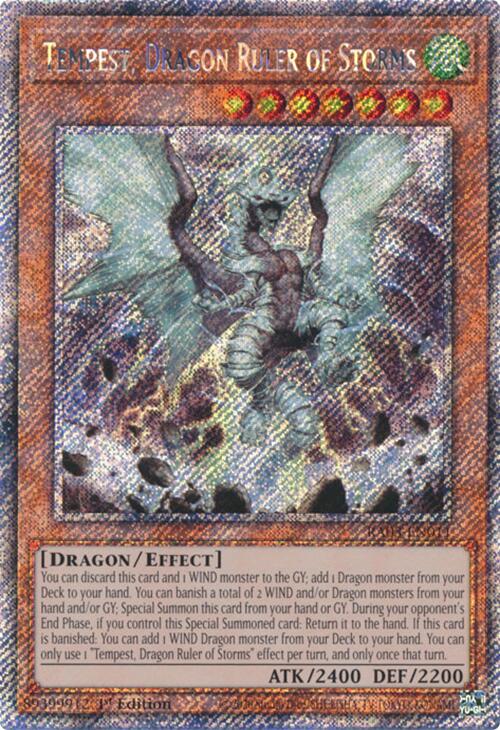 Tempest, Dragon Ruler of Storms (Platinum Secret Rare) [RA03-EN011] Platinum Secret Rare | Chromatic Games