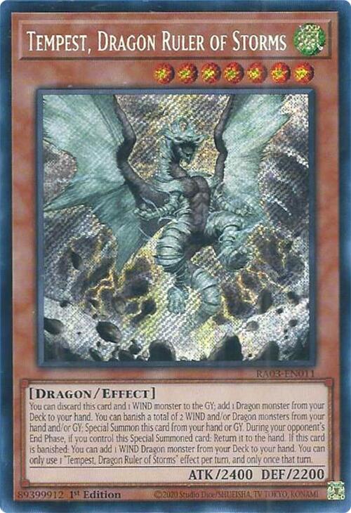 Tempest, Dragon Ruler of Storms (Secret Rare) [RA03-EN011] Secret Rare | Chromatic Games