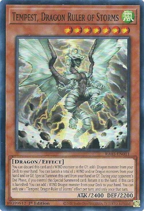 Tempest, Dragon Ruler of Storms [RA03-EN011] Super Rare | Chromatic Games