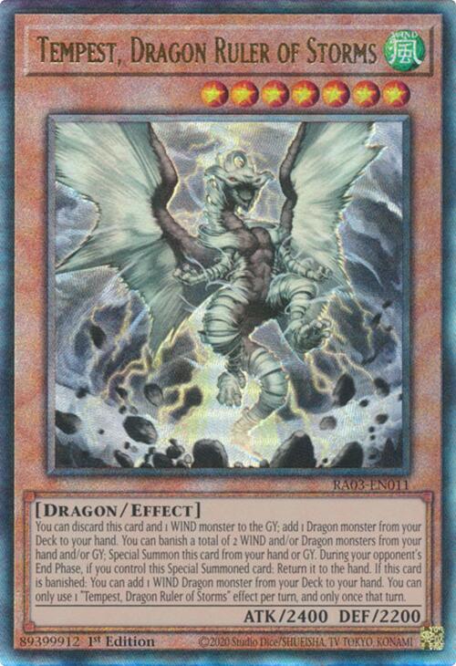Tempest, Dragon Ruler of Storms (UTR) [RA03-EN011] Prismatic Ultimate Rare | Chromatic Games