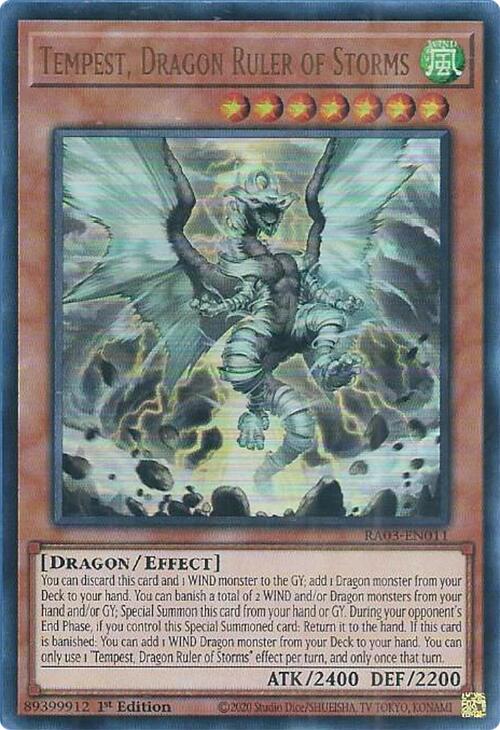Tempest, Dragon Ruler of Storms (UR) [RA03-EN011] Ultra Rare | Chromatic Games