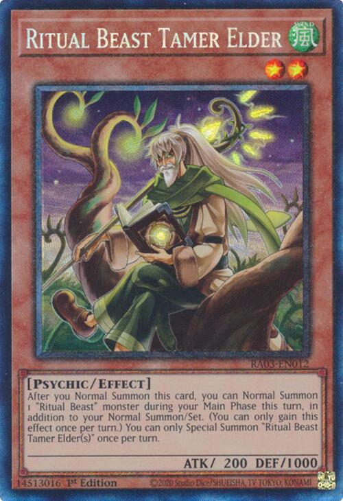 Ritual Beast Tamer Elder (CR) [RA03-EN012] Prismatic Collector's Rare | Chromatic Games