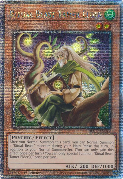Ritual Beast Tamer Elder (Quarter Century Secret Rare) [RA03-EN012] Quarter Century Secret Rare | Chromatic Games