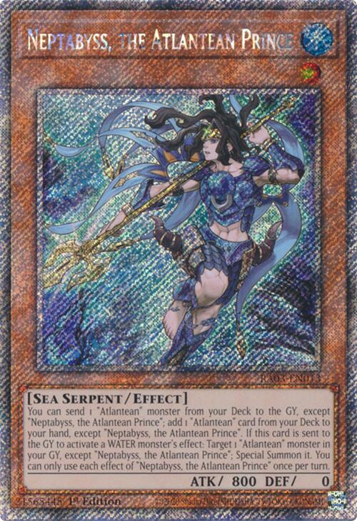 Neptabyss, the Atlantean Prince (Platinum Secret Rare) [RA03-EN013] Platinum Secret Rare | Chromatic Games