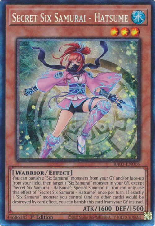 Secret Six Samurai - Hatsume (CR) [RA03-EN016] Prismatic Collector's Rare | Chromatic Games