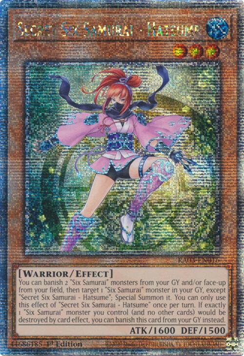 Secret Six Samurai - Hatsume (Quarter Century Secret Rare) [RA03-EN016] Quarter Century Secret Rare | Chromatic Games