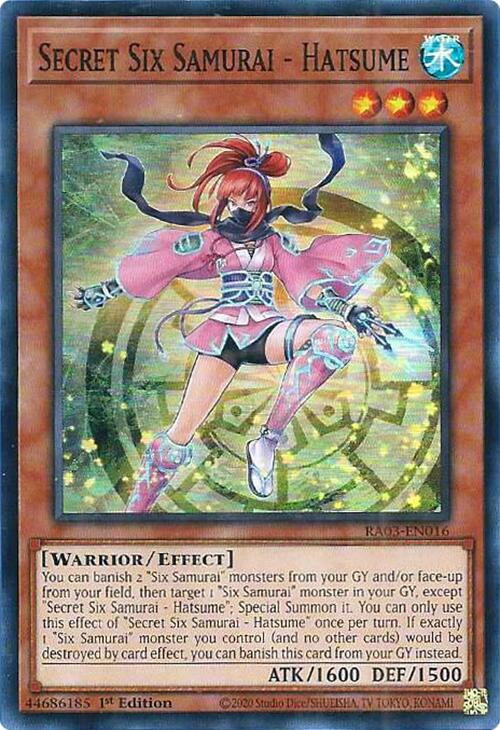 Secret Six Samurai - Hatsume [RA03-EN016] Super Rare | Chromatic Games