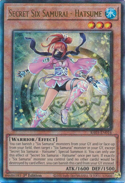 Secret Six Samurai - Hatsume (UTR) [RA03-EN016] Prismatic Ultimate Rare | Chromatic Games